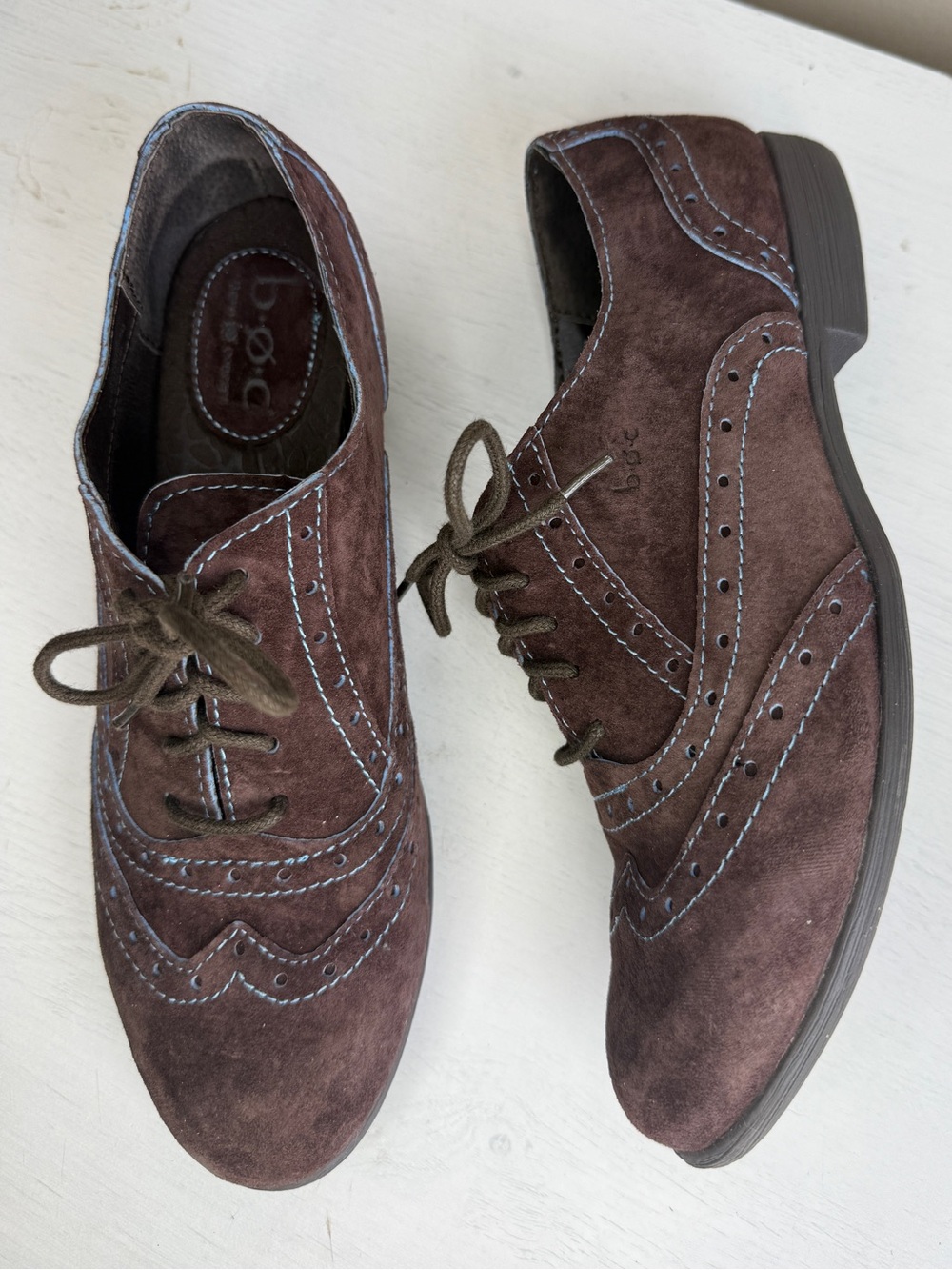 BOC Born Suzette Suede Wingtip Laceup Oxford Shoes sz 8.5 - Picture 14 of 14